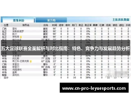 五大足球联赛全面解析与对比指南：特色、竞争力与发展趋势分析